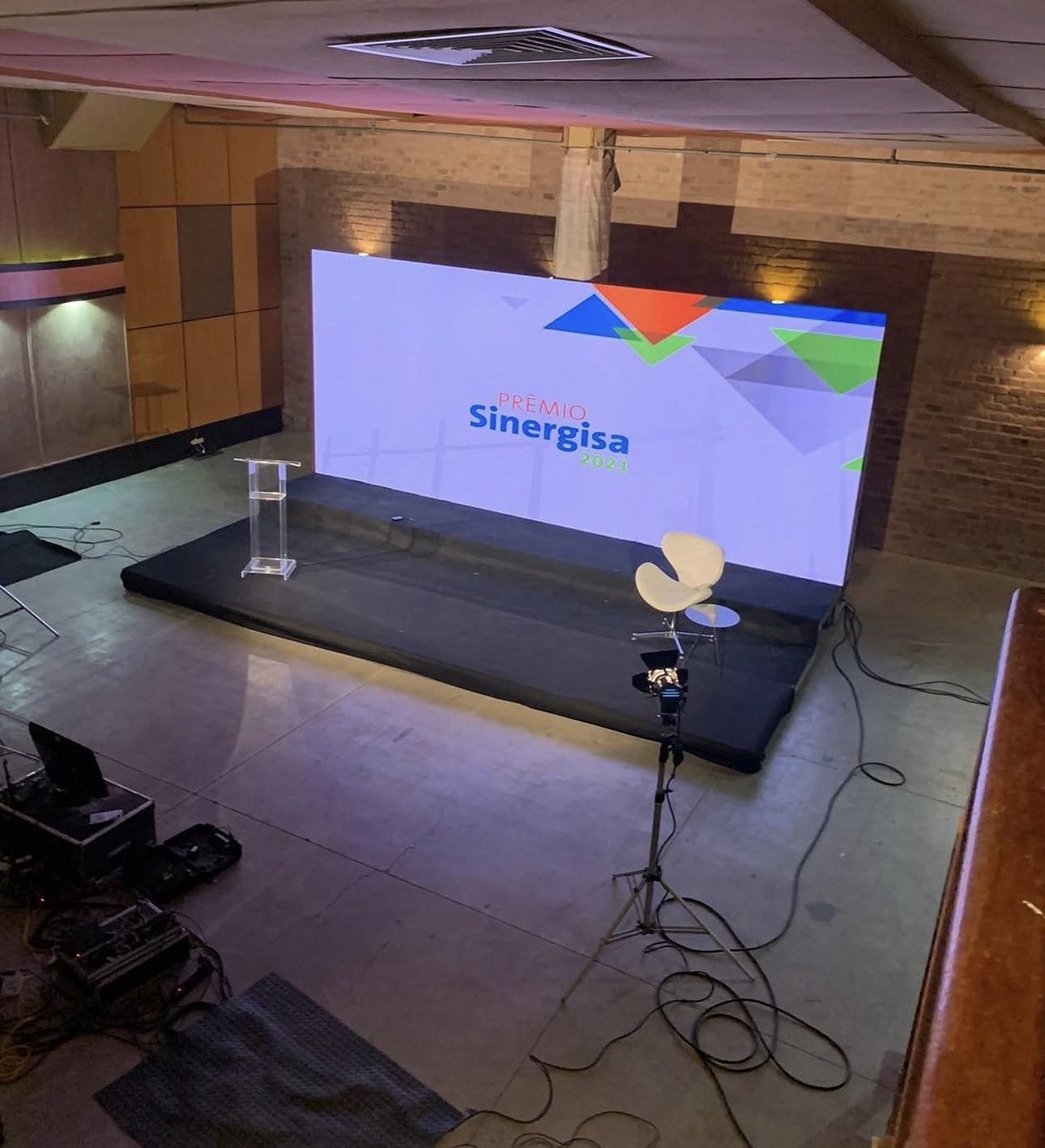 Palco montado no PlayRec para transmissão ao vivo