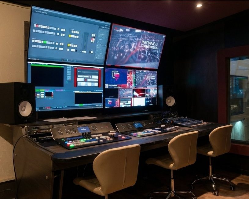 Central de vídeo PlayRec — switcher multicâmera