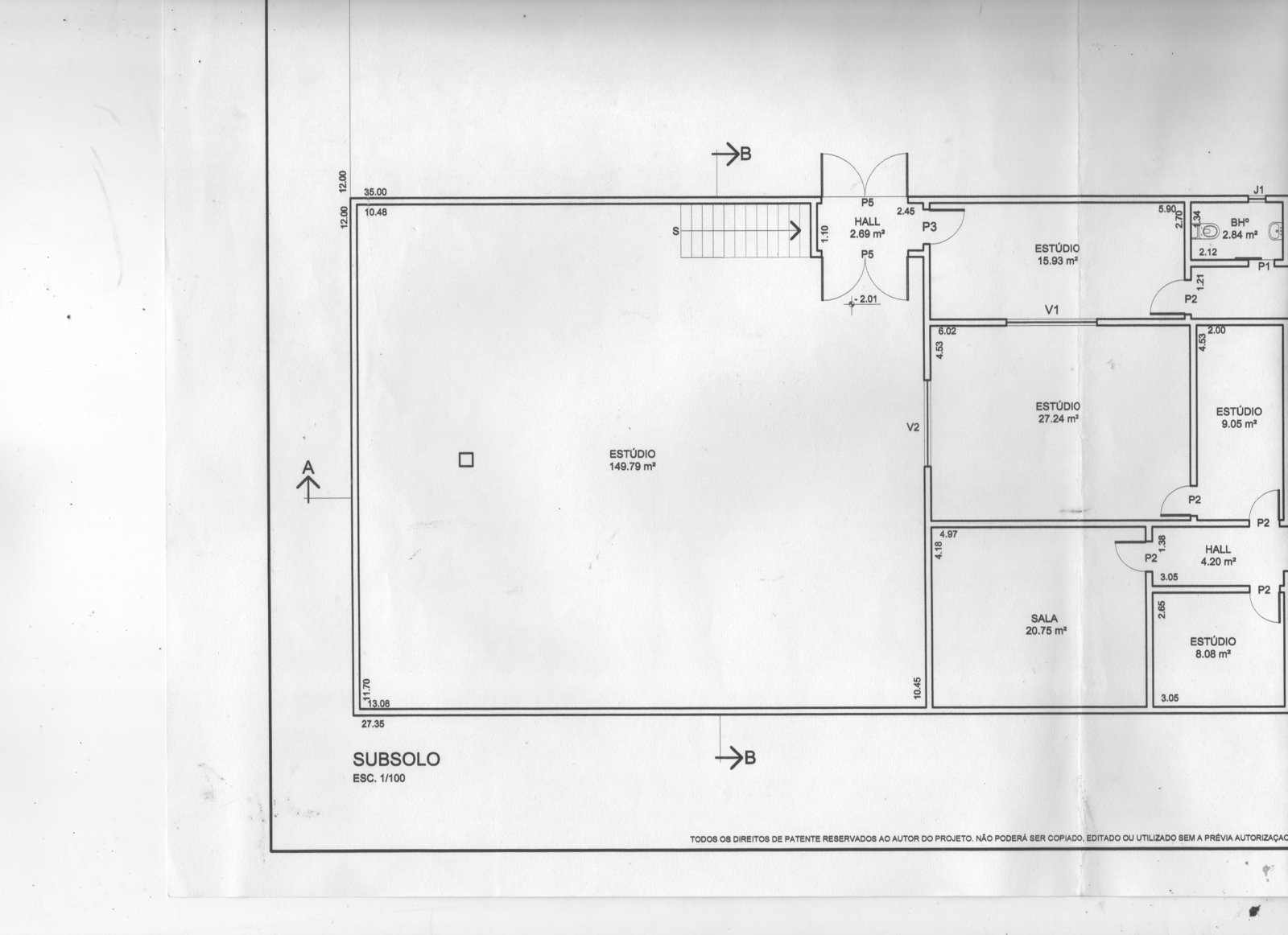 Planta original do projeto